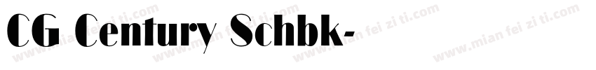 CG Century Schbk字体转换